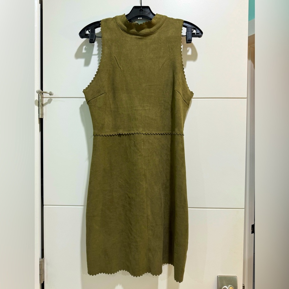 Dark green suede dress!